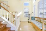 This home is a split-level with a beautiful, inviting entry.
